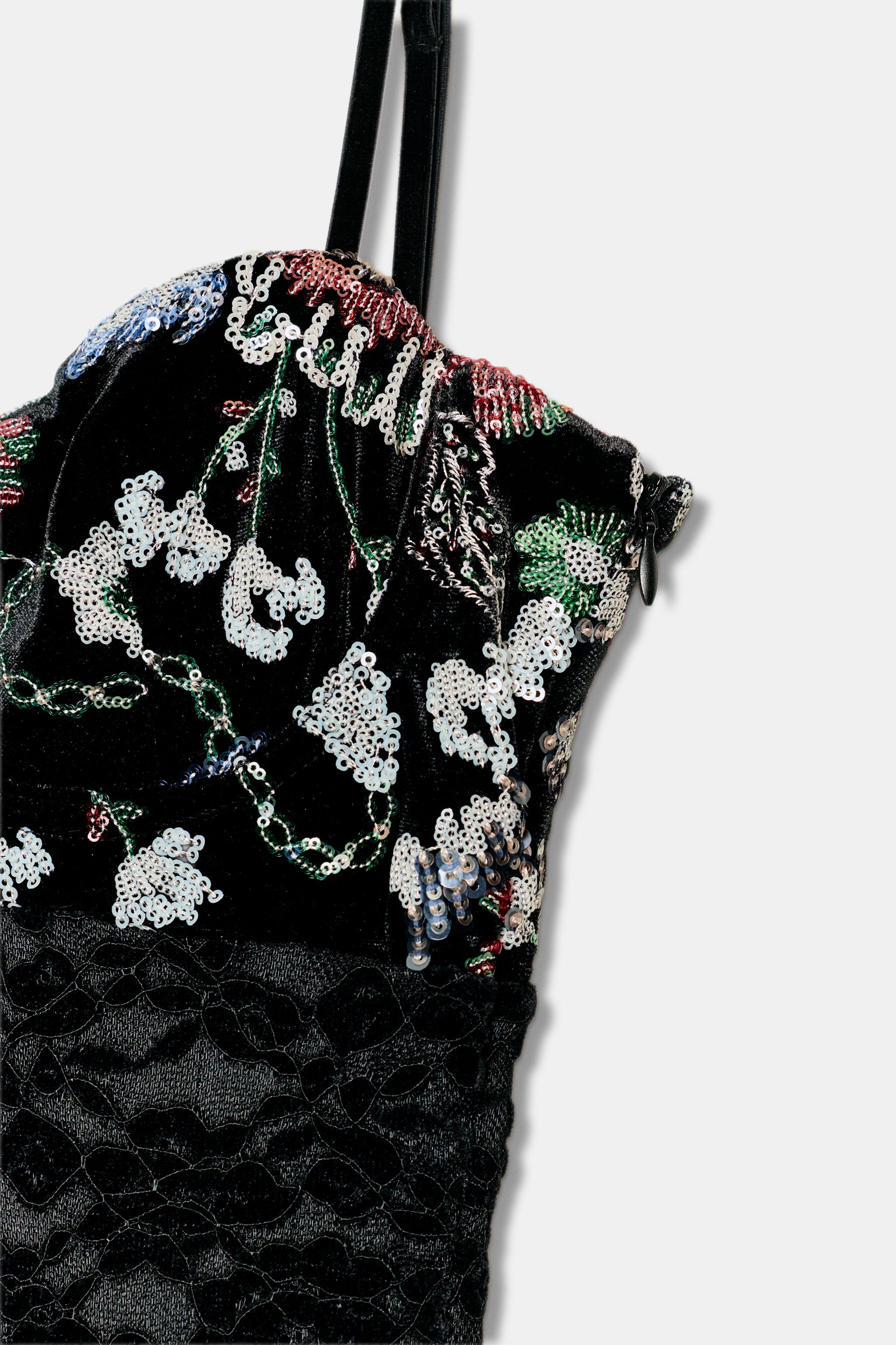 EMBROIDERED LACE DRESS